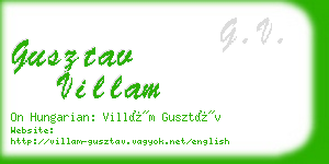 gusztav villam business card